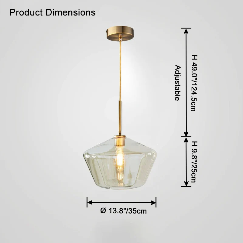WOMO Geometric Glass Pendant Light-WM2800 - Image 8