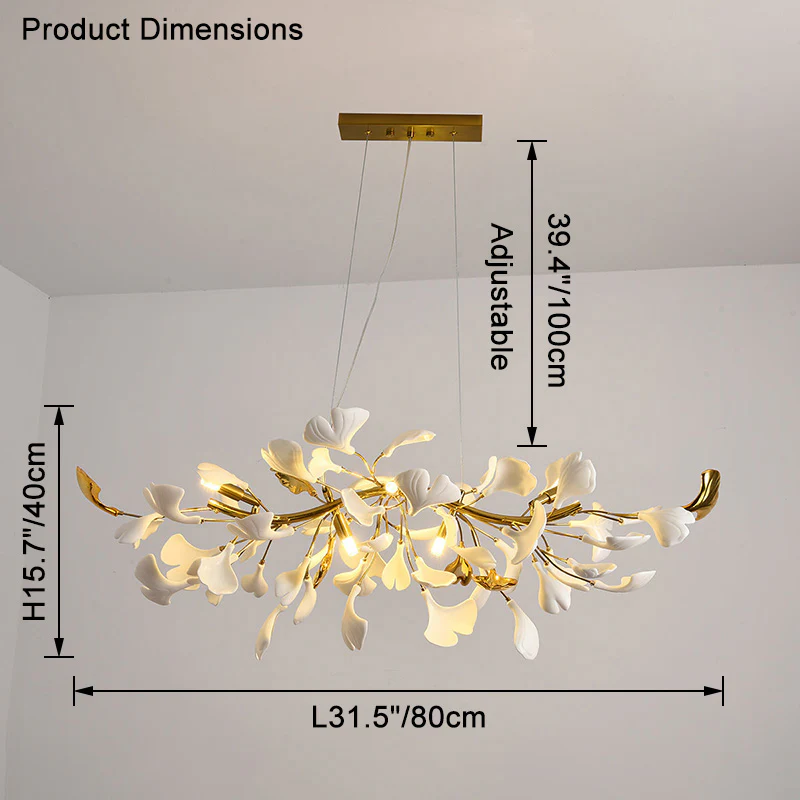 WOMO Gingko Linear Chandelier-WM2432 - Image 19
