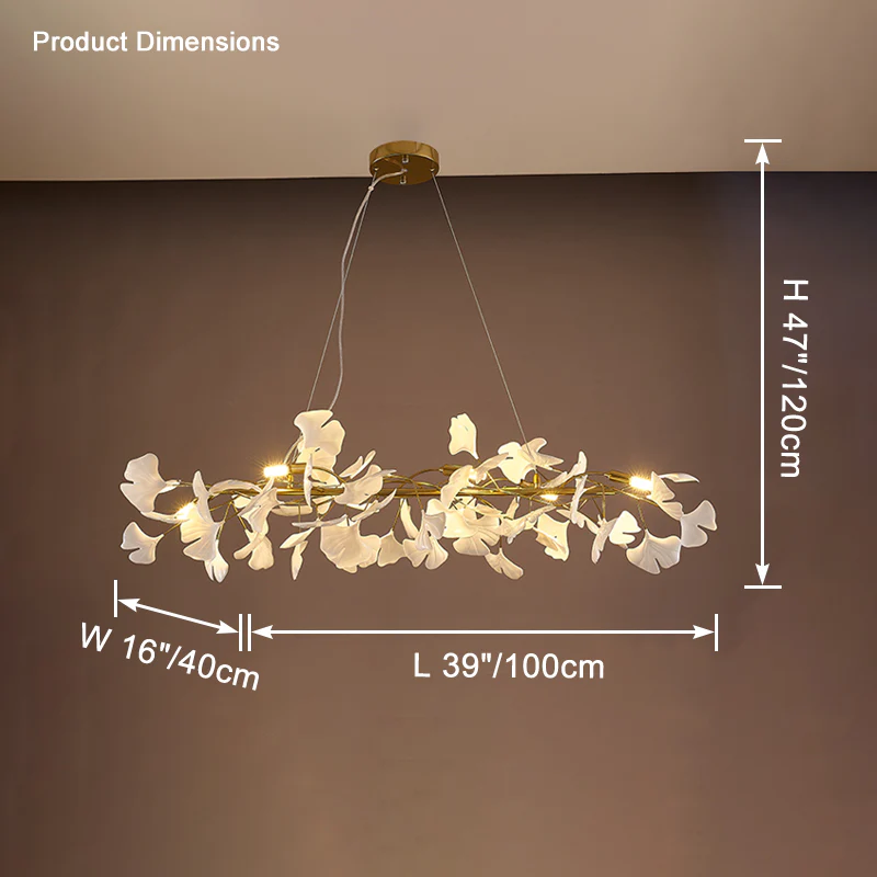 WOMO Gingko Linear Chandelier-WM2413 - Image 20
