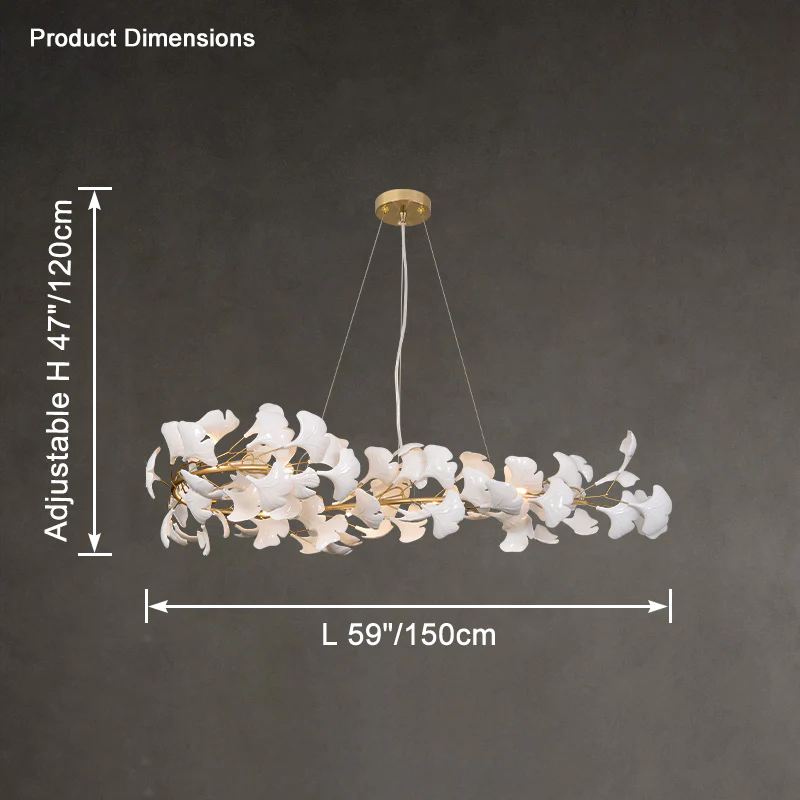 WOMO Gingko Linear Chandelier-WM2415 - Image 8