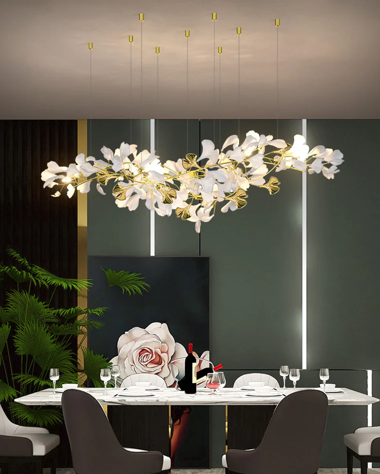 WOMO Gingko Long Linear Chandelier-WM2426 - Image 3