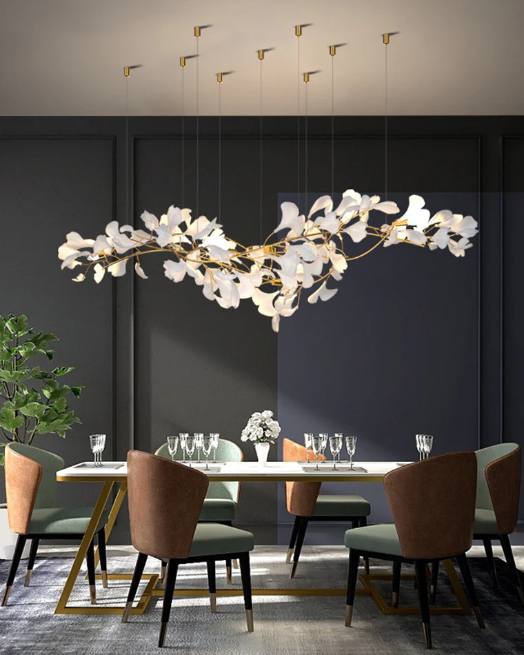 WOMO Gingko Long Linear Chandelier-WM2426 - Image 4
