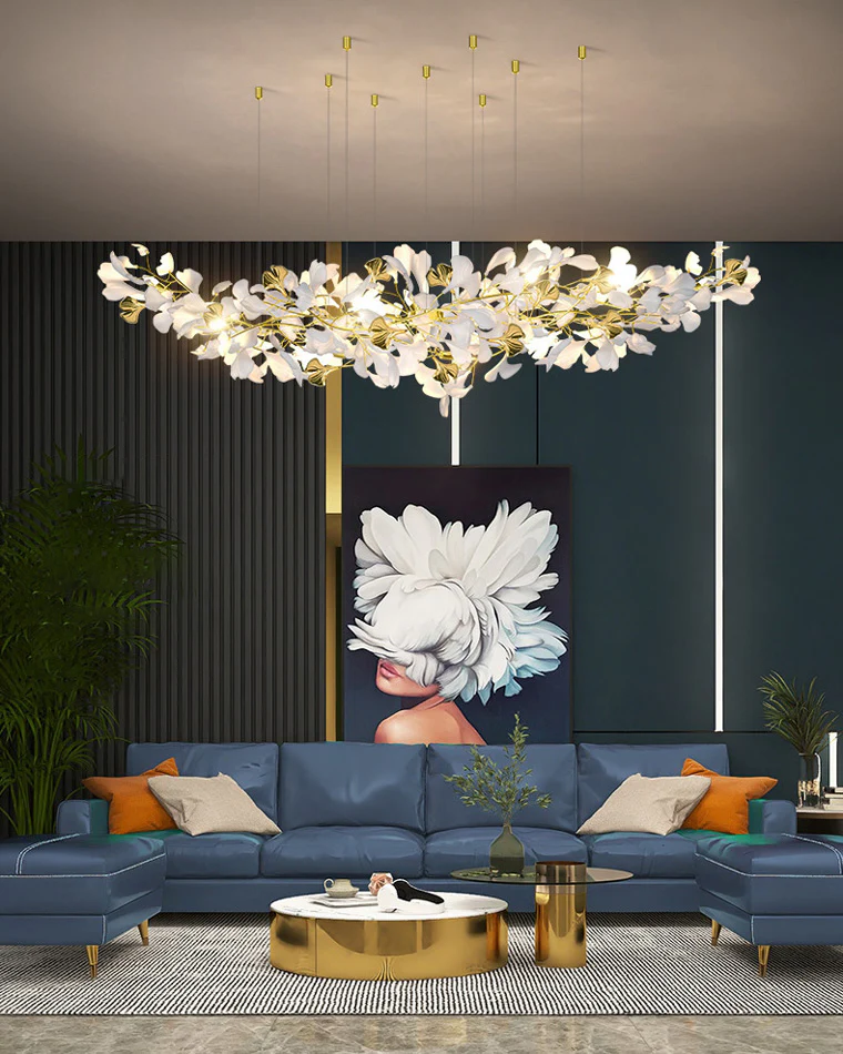WOMO Gingko Long Linear Chandelier-WM2426 - Image 5