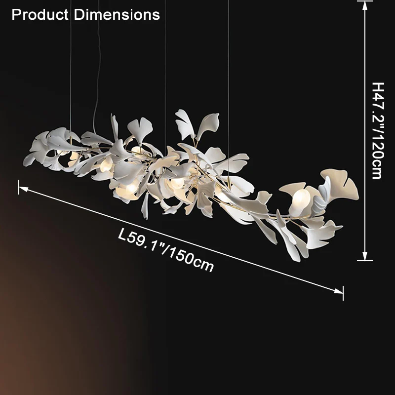 WOMO Gingko Long Chandelier-WM2430 - Image 20