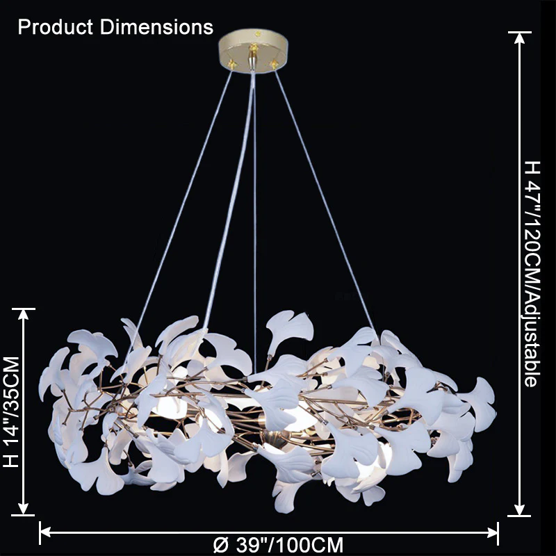 WOMO Gingko Round Chandelier-WM2418 - Image 10