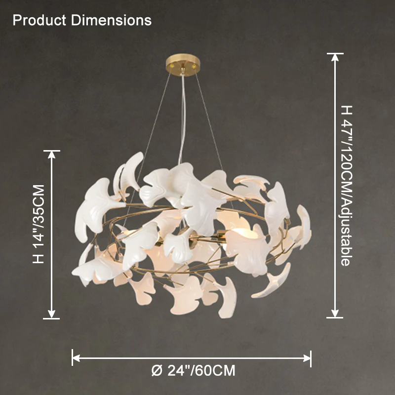 WOMO Gingko Round Chandelier-WM2418 - Image 6