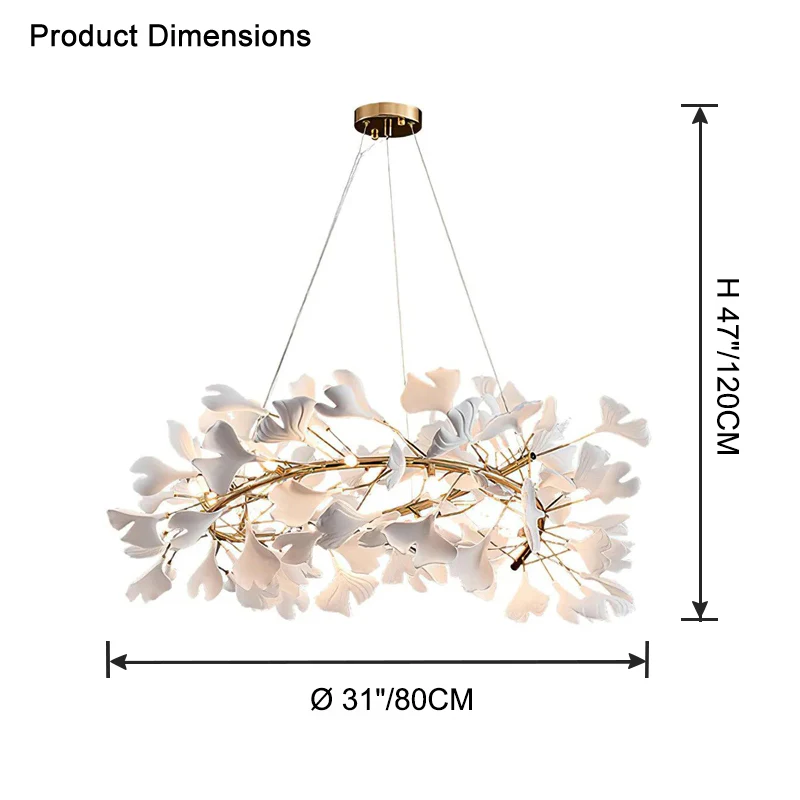 WOMO Gingko Spiral Chandelier-WM2416 - Image 16