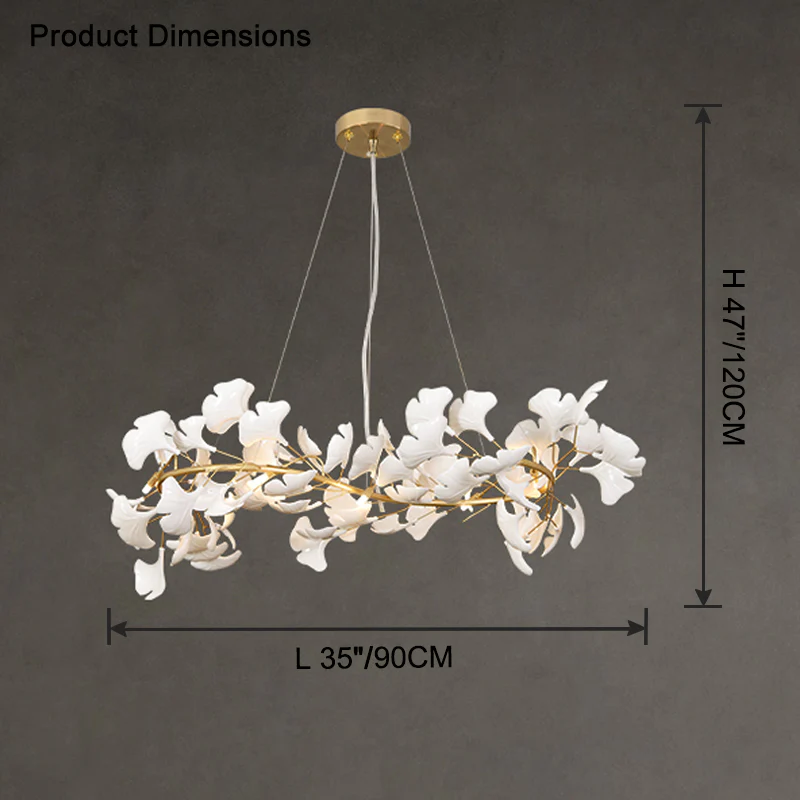 WOMO S-shaped Gingko Chandelier-WM2417 - Image 4