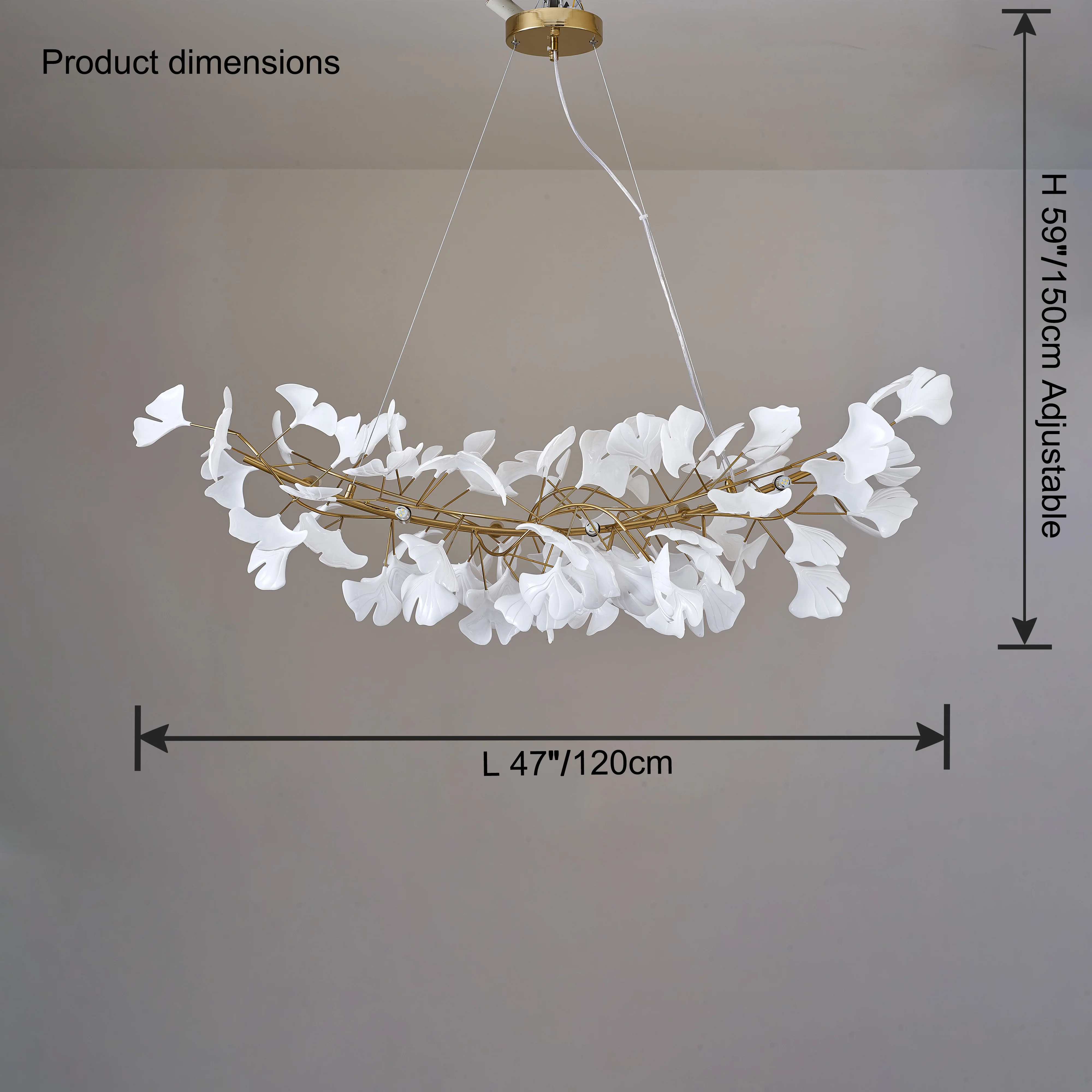 WOMO Gingko Linear Chandelier-WM2706 - Image 15