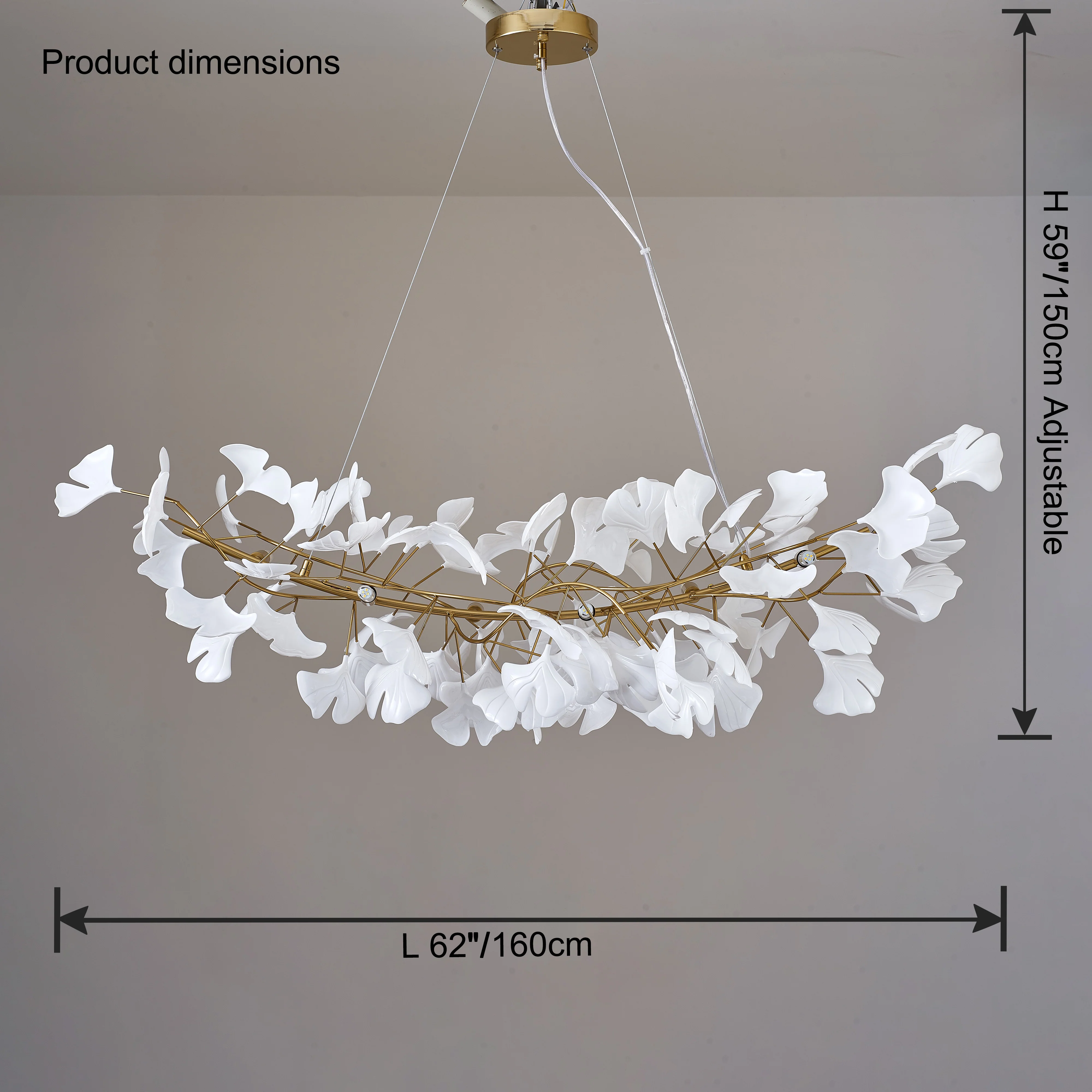 WOMO Gingko Linear Chandelier-WM2706 - Image 17
