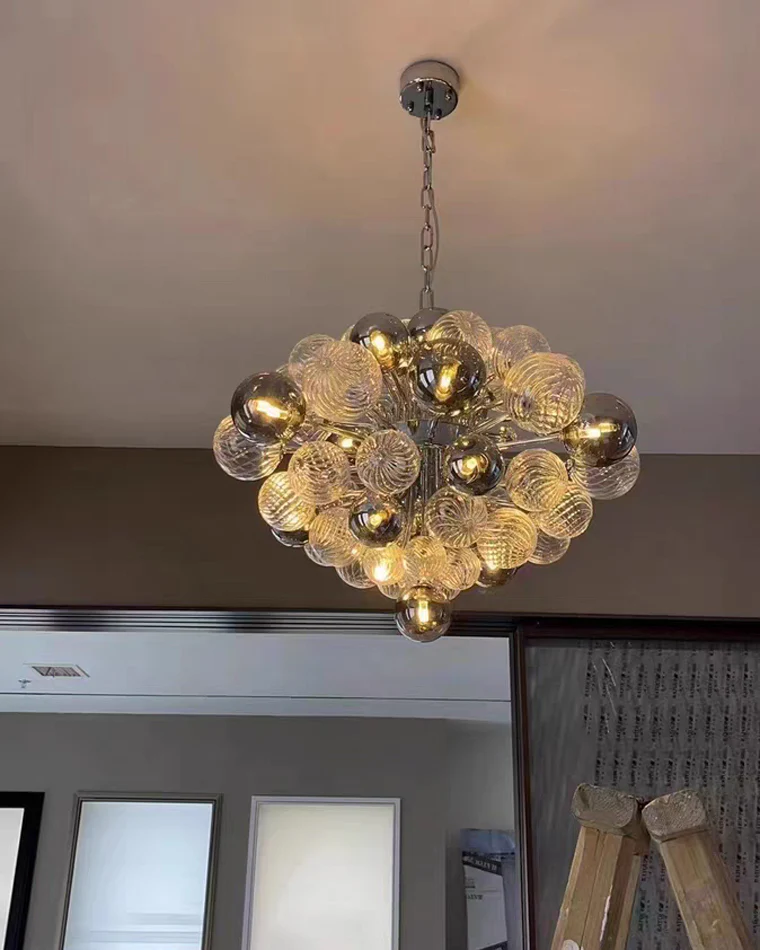 WOMO Smoked Glass Bubble Chandelier-WM2198 - Image 18