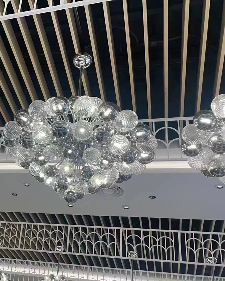 WOMO Smoked Glass Bubble Chandelier-WM2198 - Image 21