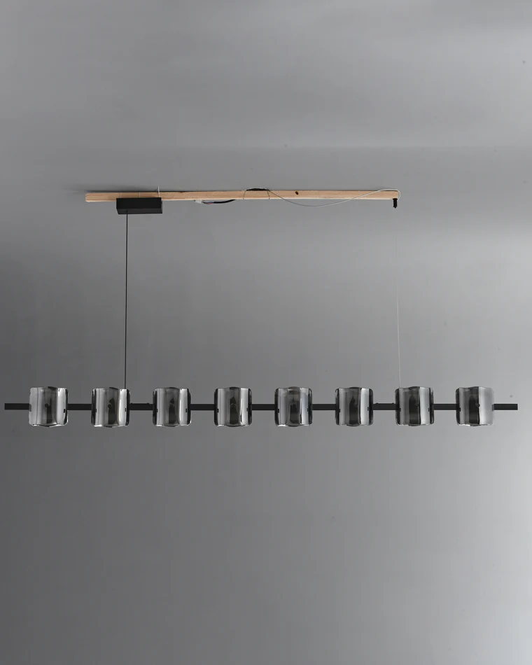 WOMO Glass Brass Linear Chandelier-WM2219B - Image 11