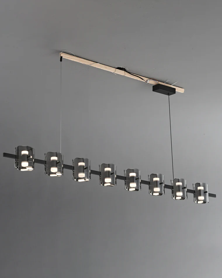 WOMO Glass Brass Linear Chandelier-WM2219B - Image 14