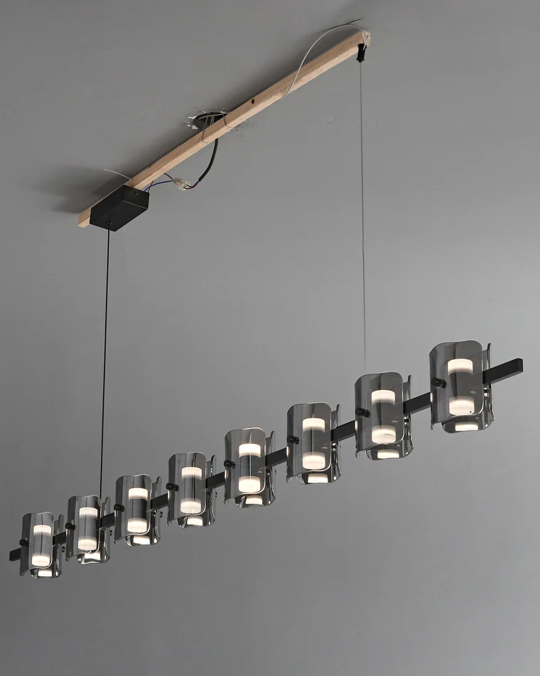 WOMO Glass Brass Linear Chandelier-WM2219B - Image 15