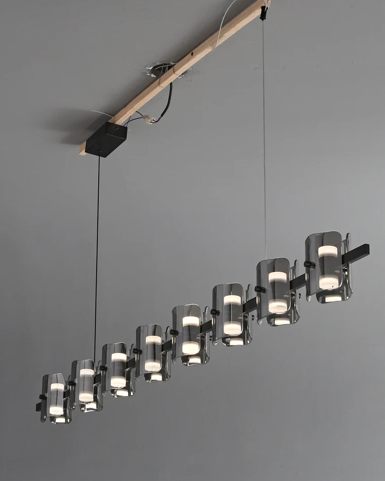 WOMO Glass Brass Linear Chandelier-WM2219B - Image 16