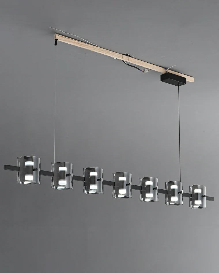 WOMO Glass Brass Linear Chandelier-WM2219B - Image 25