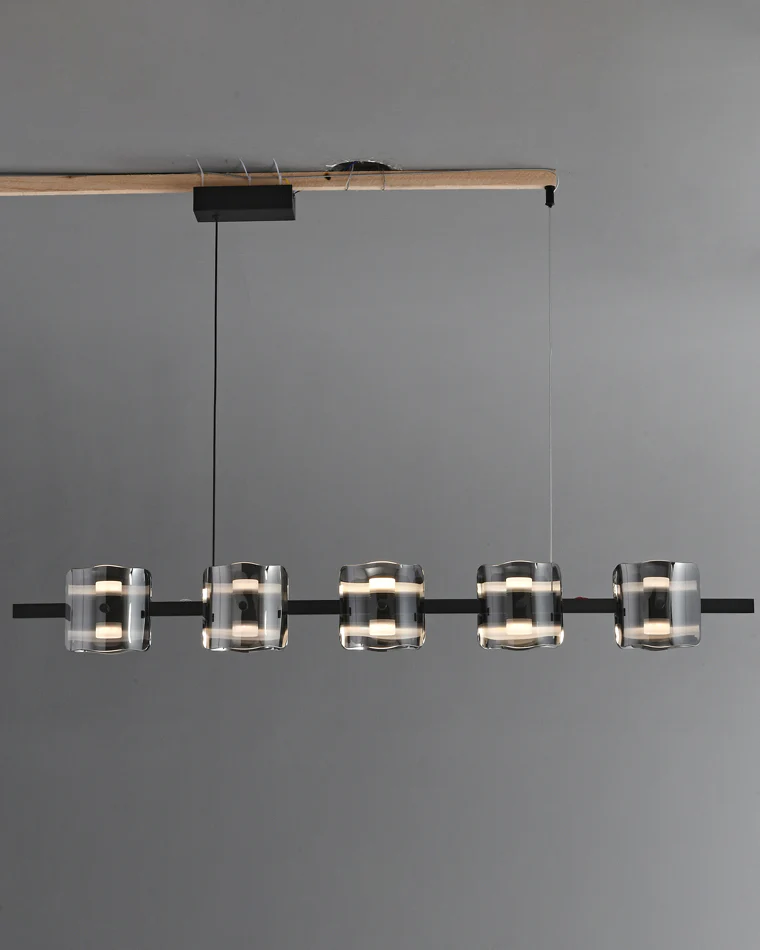 WOMO Glass Brass Linear Chandelier-WM2219B - Image 41