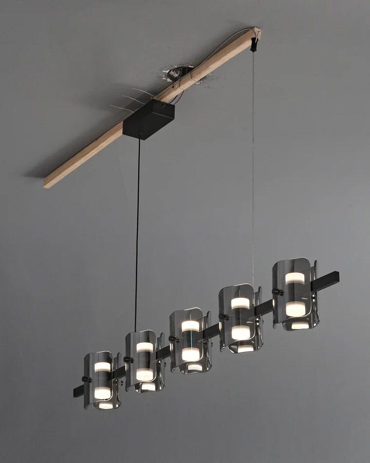 WOMO Glass Brass Linear Chandelier-WM2219B - Image 43