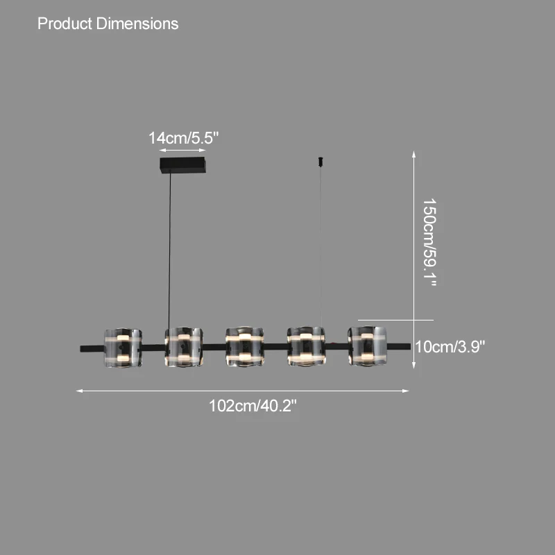 WOMO Glass Brass Linear Chandelier-WM2219B - Image 55