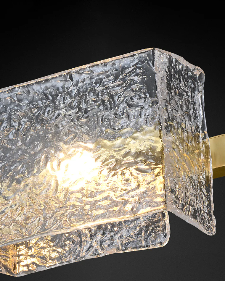 WOMO Textured Glass Linear Chandelier-WM2175 - Image 6