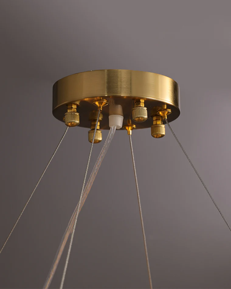 WOMO Frosted Glass Feather Chandelier-WM2196 - Image 31