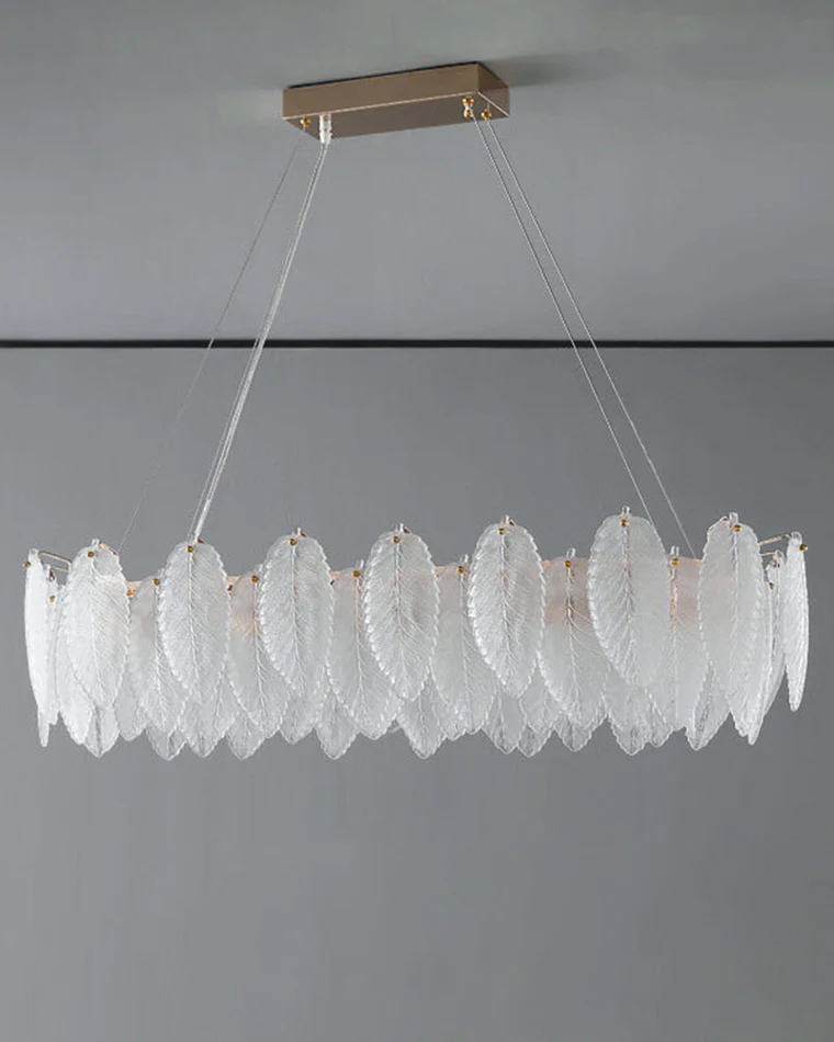 WOMO Frosted Glass Feather Chandelier-WM2196 - Image 44