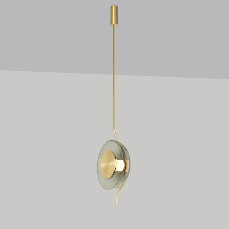 WOMO Pendulum Glass Disc Pendant Light-WM2501 - Image 14