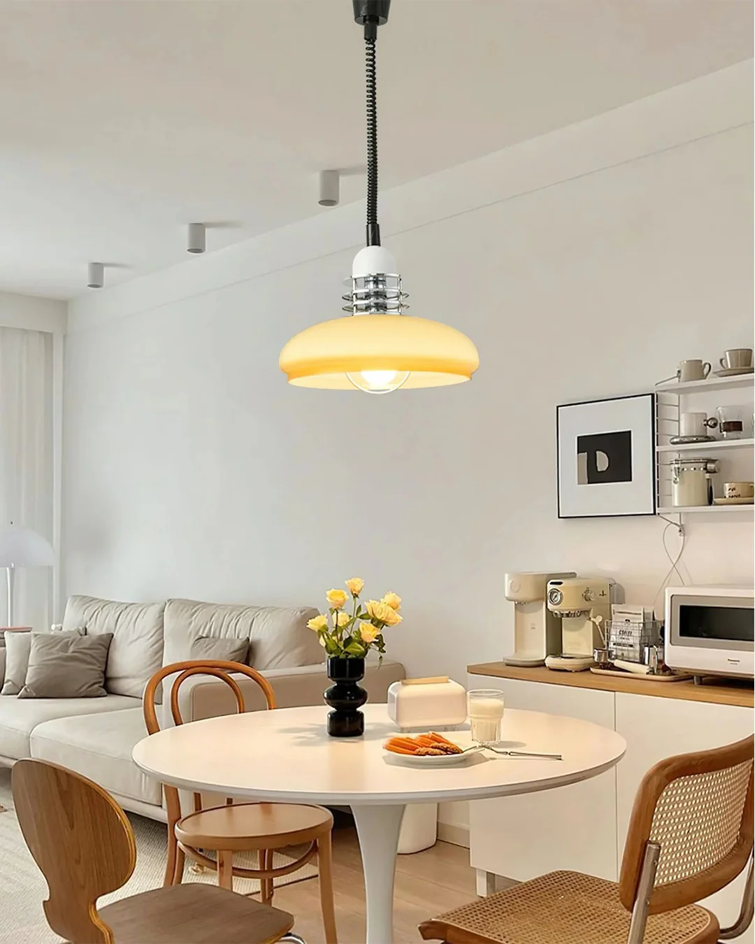 WOMO Glass Dome Pull down Pendant Light-WM2582 - Image 3