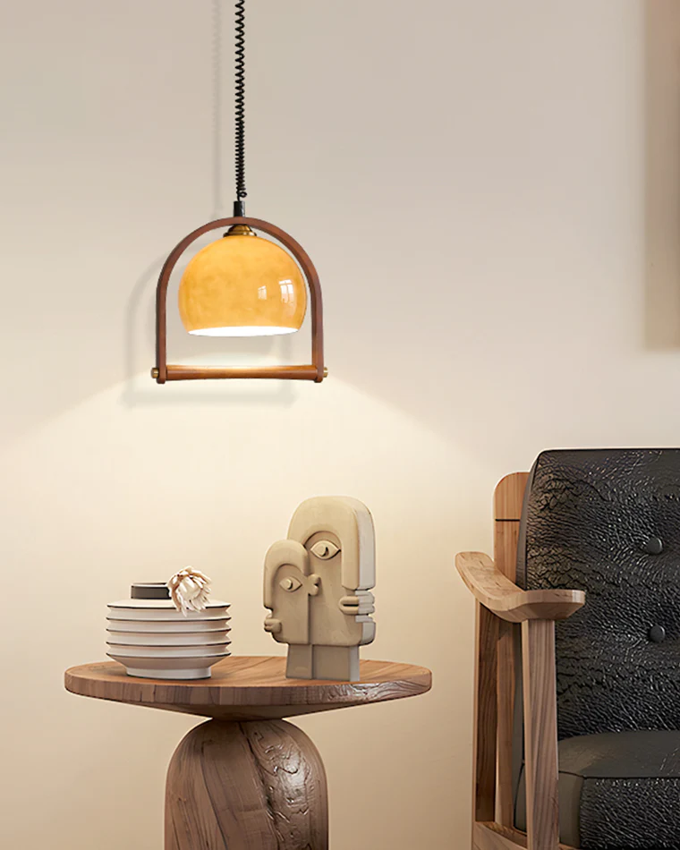 WOMO Dome Glass Rise Fall Pendant Light-WM2934 - Image 3