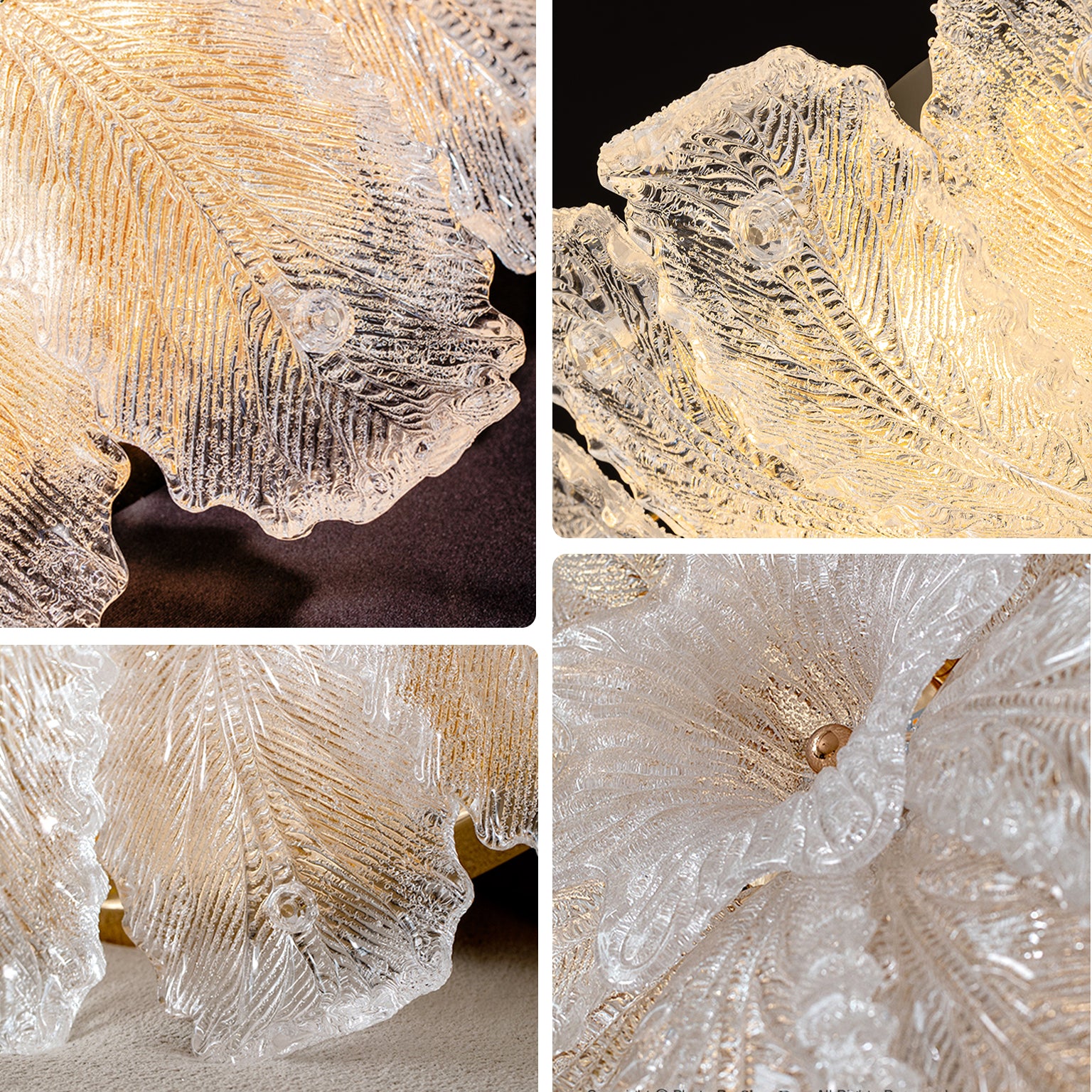 WOMO Glass Flower Ceiling Light-WM1151 - Image 9