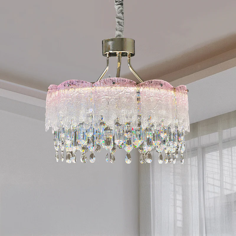 WOMO Glass Fringe Crystal Chandelier-WM3021 - Image 14