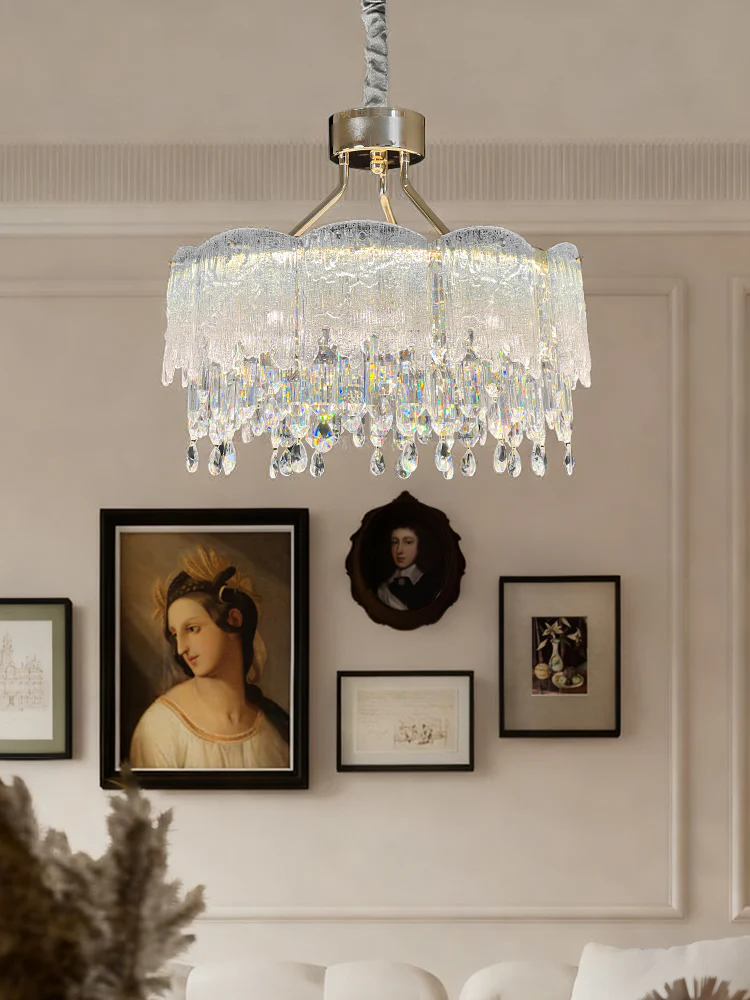 WOMO Glass Fringe Crystal Chandelier-WM3021 - Image 3