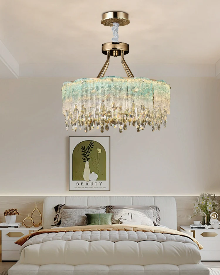 WOMO Glass Fringe Crystal Chandelier-WM3021 - Image 4