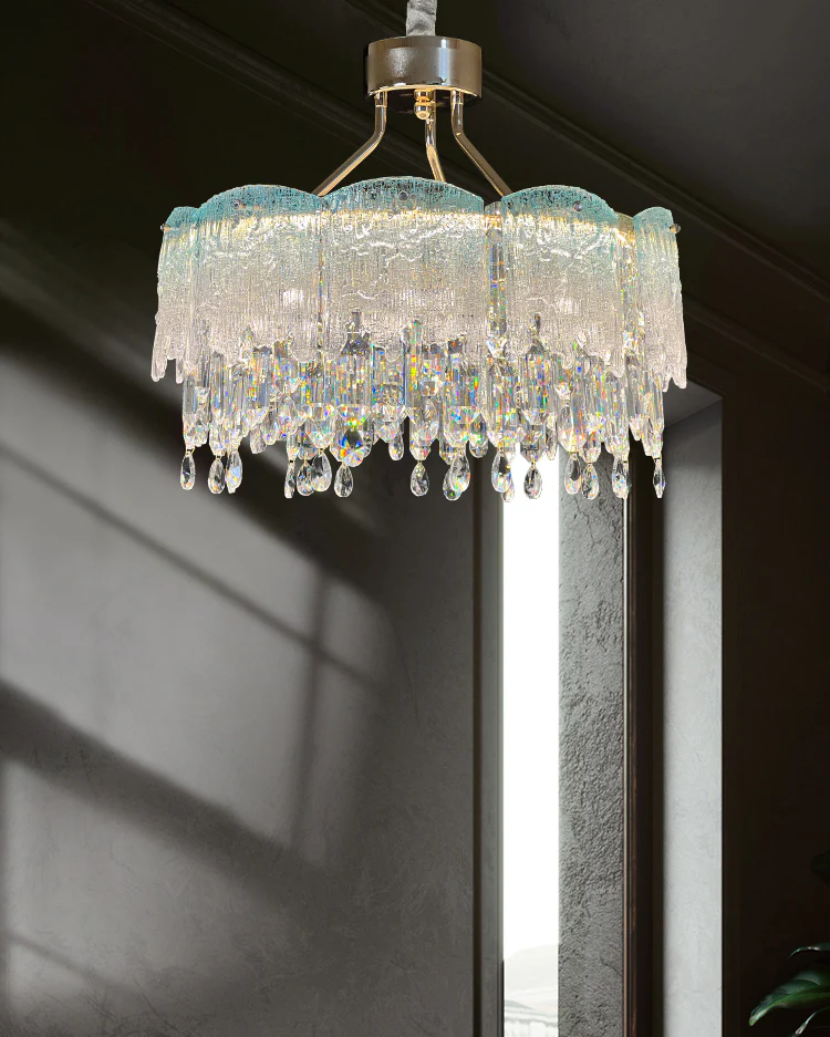 WOMO Glass Fringe Crystal Chandelier-WM3021 - Image 5