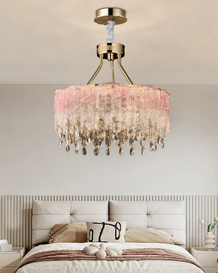 WOMO Glass Fringe Crystal Chandelier-WM3021 - Image 6