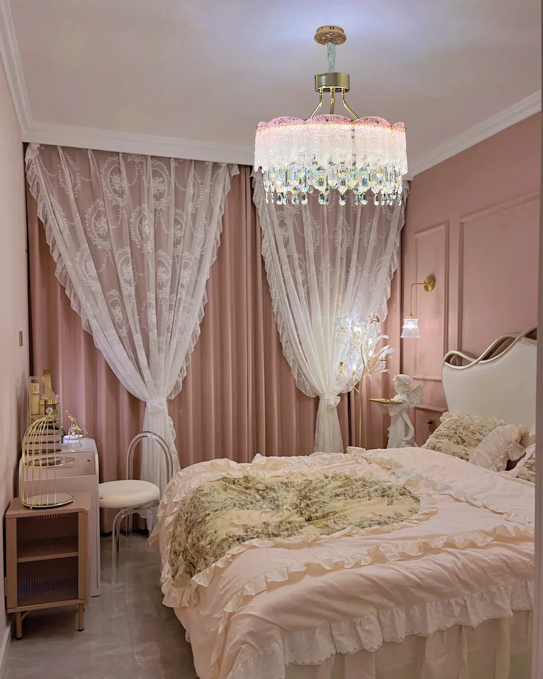 WOMO Glass Fringe Crystal Chandelier-WM3021 - Image 7