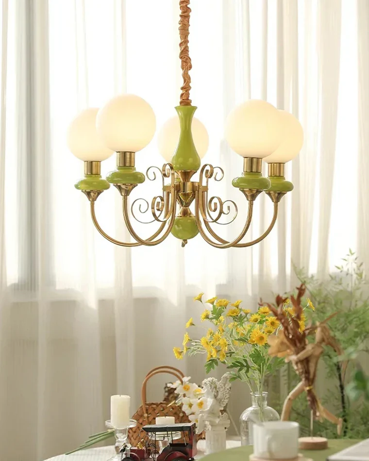WOMO Glass Globe French Chandelier-WM2958 - Image 2
