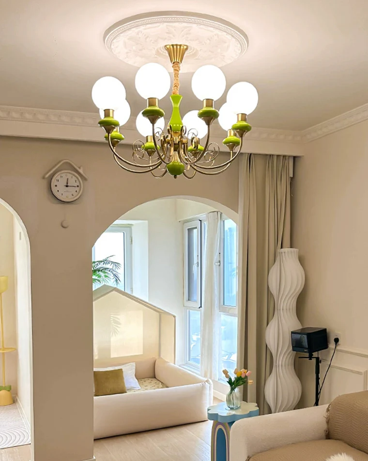 WOMO Glass Globe French Chandelier-WM2958 - Image 3