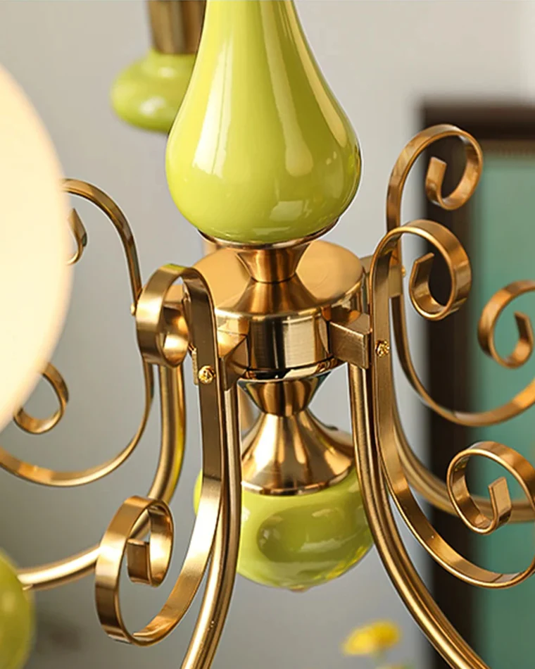 WOMO Glass Globe French Chandelier-WM2958 - Image 8