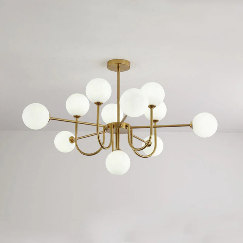 WOMO Glass Globe Brass Arm Chandelier-WM2255 - Image 59