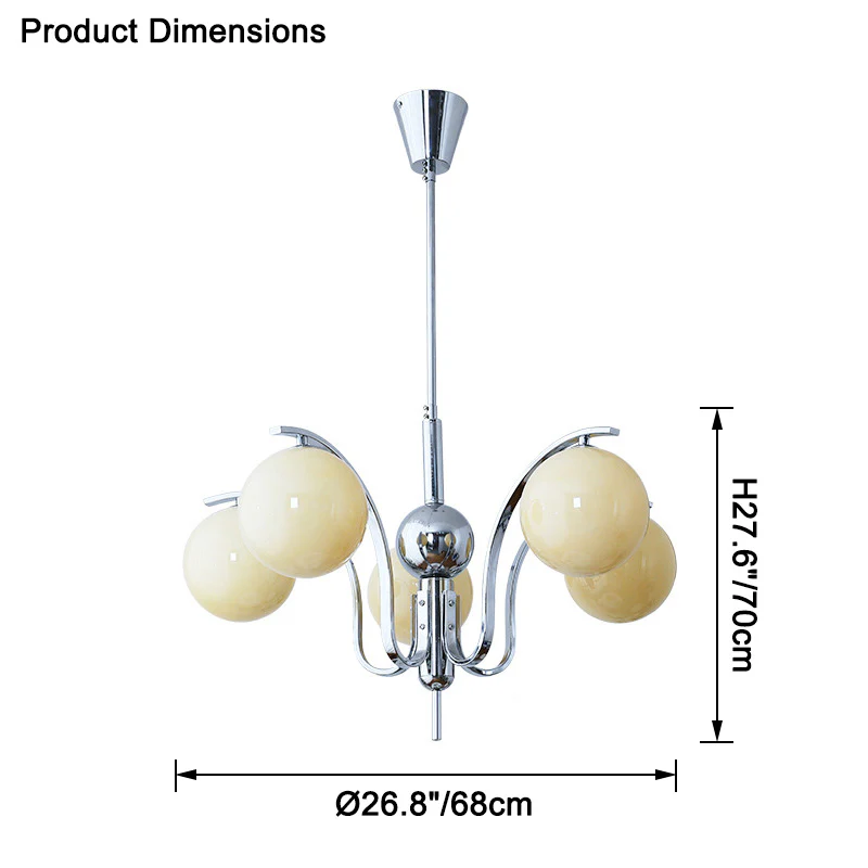 WOMO Glass Globe Chandelier-WM2558 - Image 15
