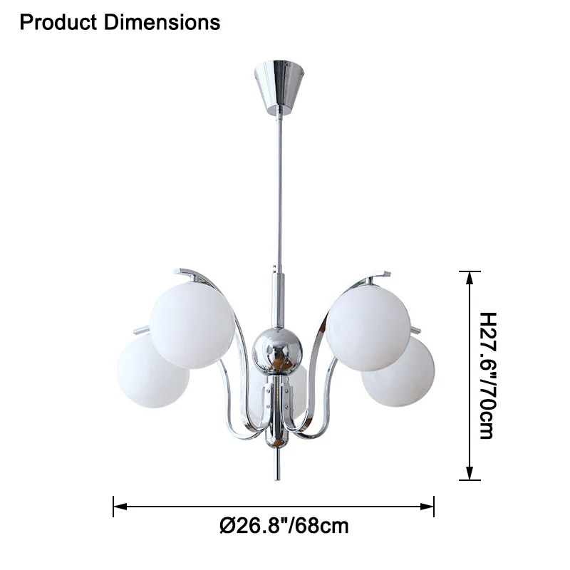 WOMO Glass Globe Chandelier-WM2558 - Image 19