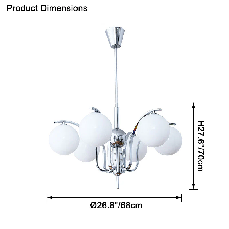 WOMO Glass Globe Chandelier-WM2558 - Image 21