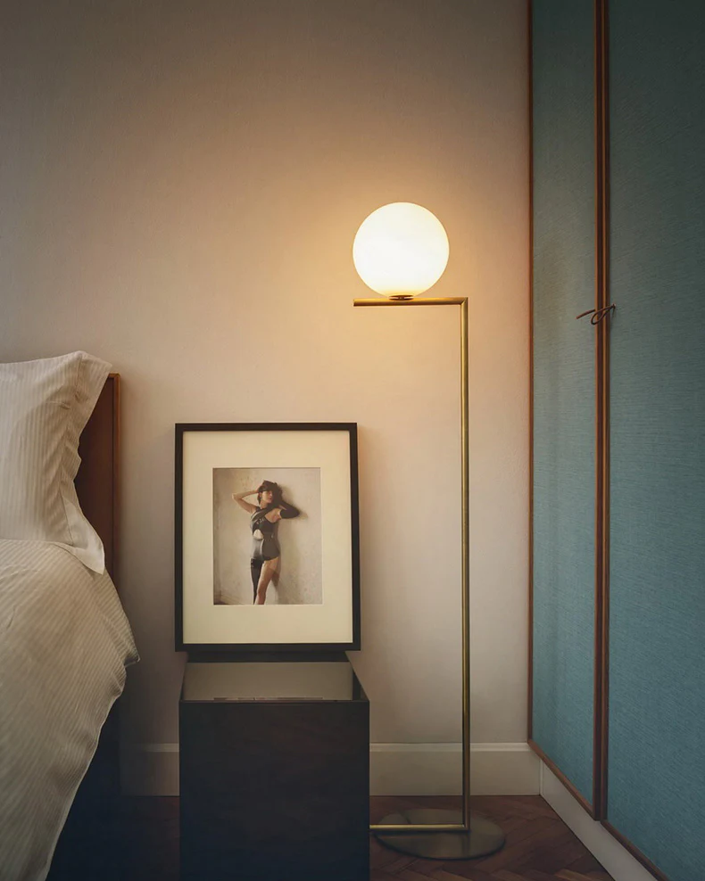 WOMO Glass Globe Floor Lamp-WM7128 - Image 2