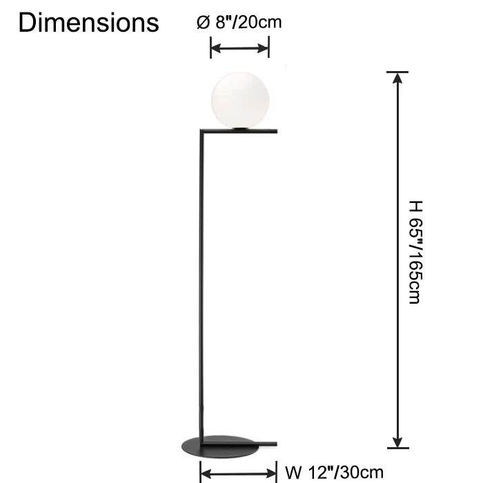 WOMO Glass Globe Floor Lamp-WM7128 - Image 34