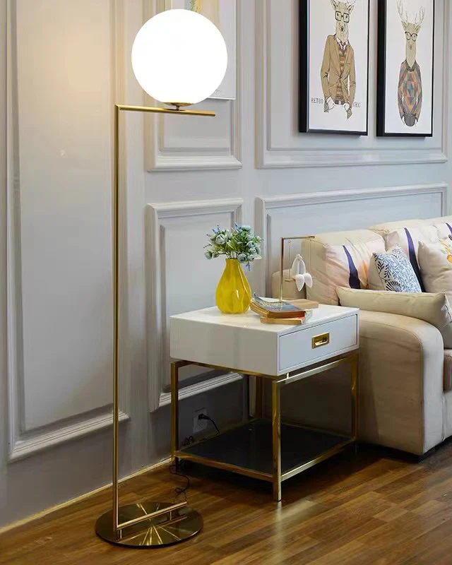 WOMO Glass Globe Floor Lamp-WM7128 - Image 7