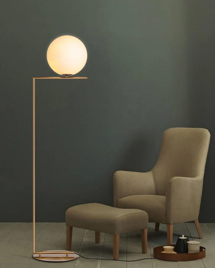 WOMO Glass Globe Floor Lamp-WM7128 - Image 8