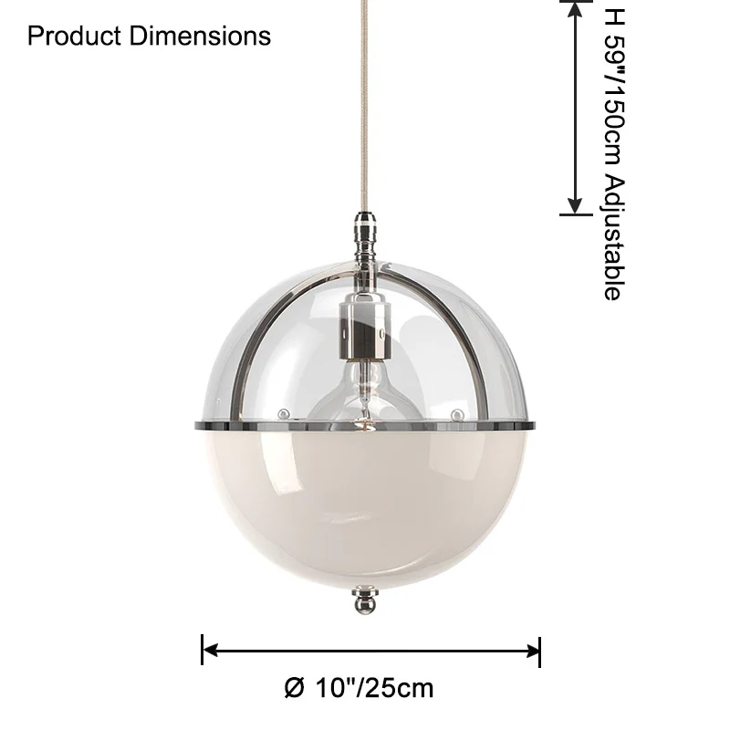 WOMO Globe Glass Pendant Light-WM2504 - Image 16
