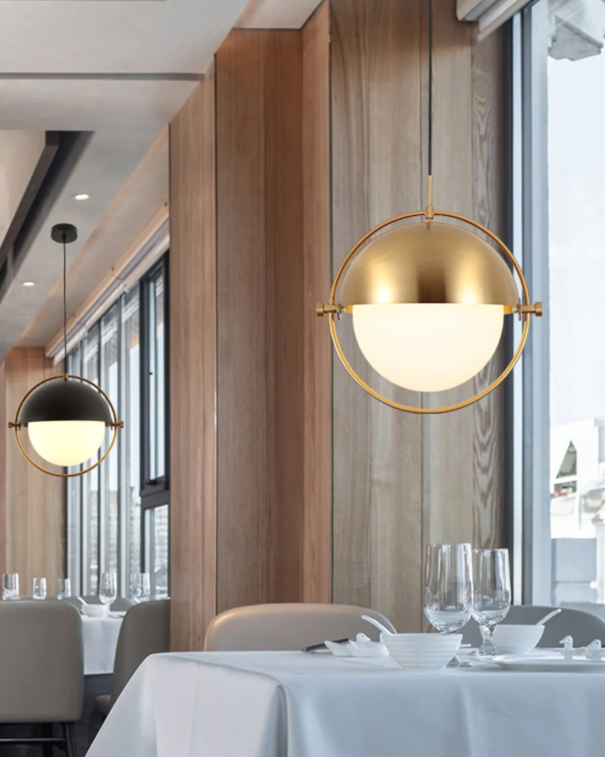 WOMO Adjustable Glass Globe Pendant Light-WM2563 - Image 15